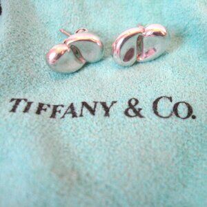 Tiffany & Co. Elsa Peretti Sterling Silver Double Teardrop Stud Earrings